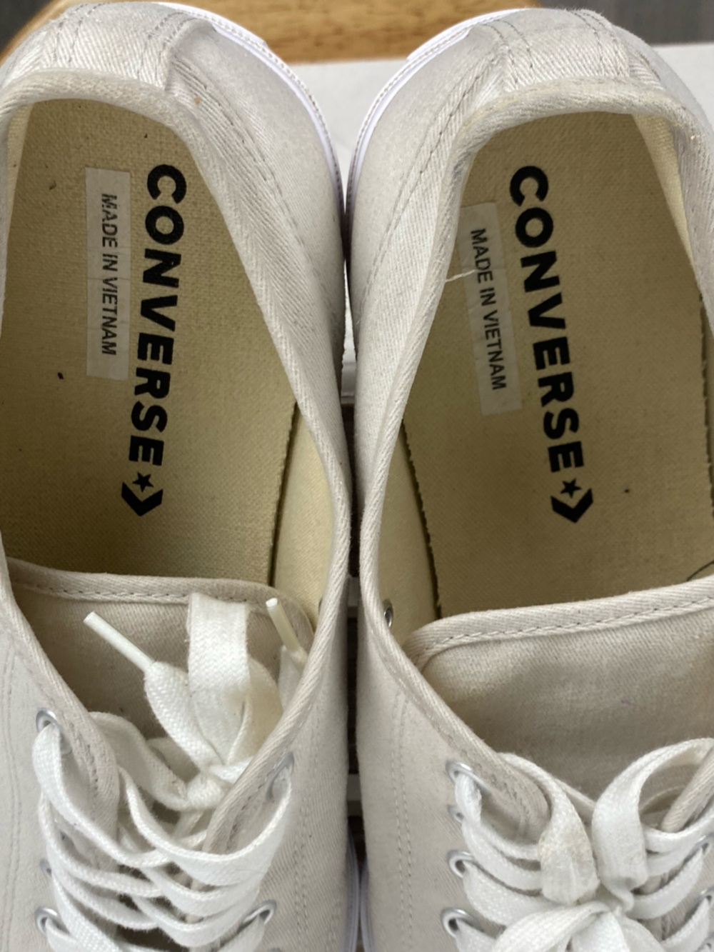 Converse Jack Purcell sneaker canvas low-top signature "smile" toe cap M12 W13.5 - Picture 9 of 15